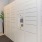 a white lockers in a room